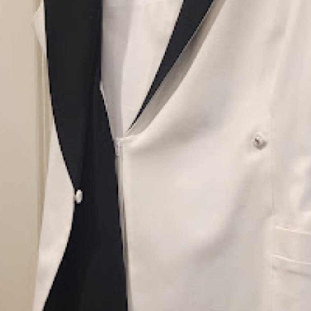 Calvin Klein dress white with black neck trim and black, white belt. Size 12 - Picture 8 of 8